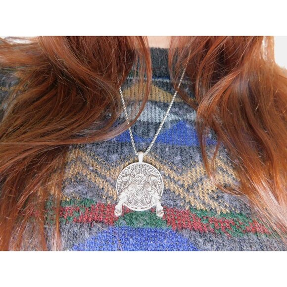 Viking Raven Tree of Life Pendant Necklace Norse Mythology - Picture 6 of 8